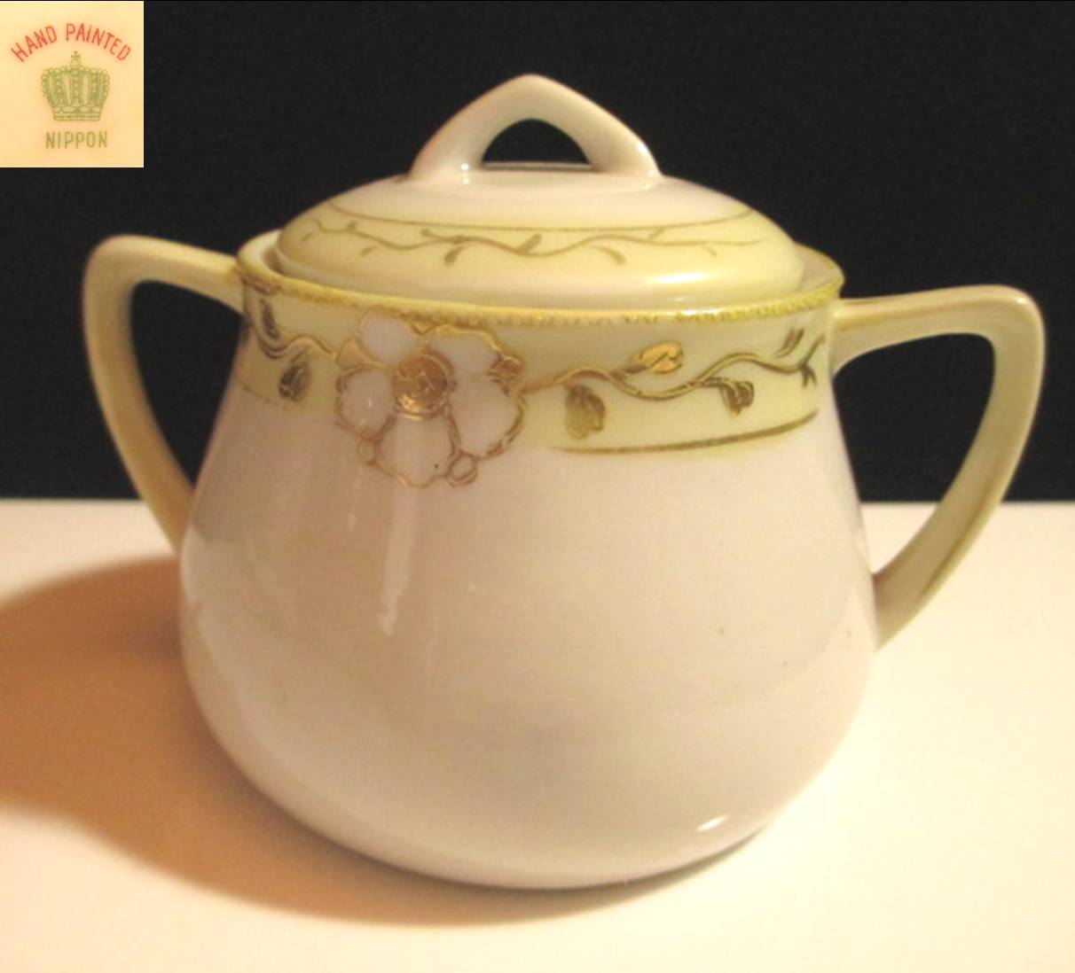 【大正アンティーク】 オールドメイトーシュガーポット【ノリタケに非ず】