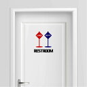 【送料無料】トイレマーク プレート サインプレート ピクトサイン サイン ドア トイレ toilet トイレプレート レストルーム restroom スイッチ ...