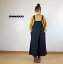 【52H限定全品P10倍!12/14(金)23:59迄】2018 A/W OMNIGOD(オムニゴッド)10ozデニム オーバーオールタックキュロット ワンウォッシュ 53-734D