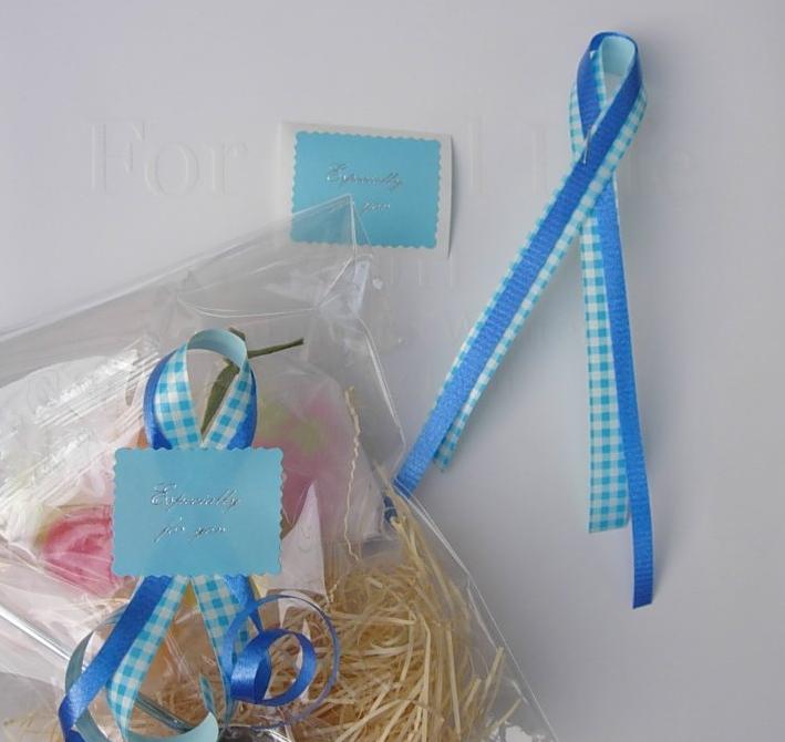 カーリングリボン&シール(ブルー)各1個【キッズ こども】【ラッピング】【ネコポス便配送対応商品(10個まで)】ご自宅用