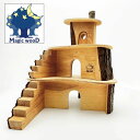 【Magic Wood ツリーハウス】ドールハウス 木のおもちゃ 木製 天然木 ナチュラル プレゼント ごっこ遊び インテリア 人形あそび 保育園 ミニチュアハ...