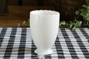 【スペシャルホワイト】 湯飲み 湯のみ フリルフリーカップ しろい 白い ホワイト 白い器 白い食器 白い陶器 高級白磁