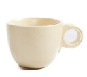 Vivid cream　ビビッド クリーム　ピーチ色　持ち手がまんまる　マグカップ 　厚手　カップ　マグカップ コーヒー ココア ミルク ティー　カラー食器