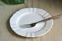 【エレガンスストライプ】オフホワイト白い サラダ皿18.3cm 白い食器