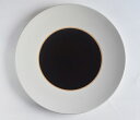 Crate Barrel クレイト＆バレル ブラック 黒 2tone 2色使い ディナープレート ディナー皿 大皿 30.5cm