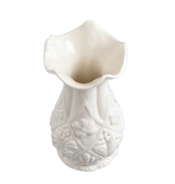 【白い陶器】しろい花瓶  フラワーベース 花かごいっぱい フラワー 花々 ホワイト 白い器 白い食器 白い陶器 白磁【新生活】【母の日】 [2]