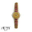 【中古】【ヴィンテージ】【純正ダイヤモンド】JAEGER LECOULTRE ジャガールクルト イエローゴールド ジュエリーウォッチ ブレスウォッチ レディース...
