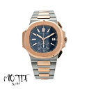【中古】PATEK PHILIPPE パテックフィリップ ノーチラス ステンレススチール ローズゴールド ブルー文字盤 純正ダイヤモンド ピンクダイヤモンド 5...