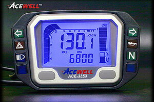 ACEWELL 多機能デジタルメーター（ACE-3853タイプ）/ホンダ用（510オメガタイプ） ACE-3853H
