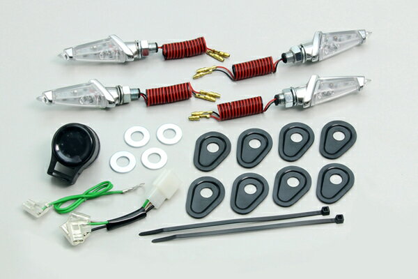 HURRICANE LEDダガーウインカーkit （メッキボディ/クリアレンズ）/YZF-R25・YZF-R35・MT-25・MT-03 HA5226MC