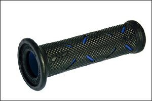DAYTONA PROGRIP 717タイプ 耐震ゲル スーパーバイクグリップ 貫通（ブラック/ブルー） 98038