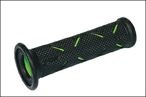 DAYTONA PROGRIP 717タイプ 耐震ゲル スーパーバイクグリップ 貫通（ブラック/グリーン） 98040