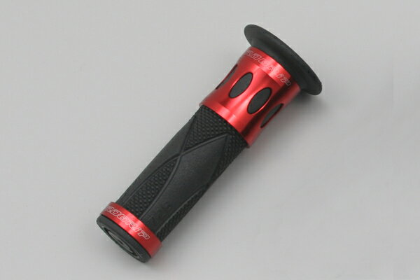 Rakuten - DAYTONA PROGRIP 728タイプ スタンダードラバー アルミリングタイプ（ブラック/レッド） 98087