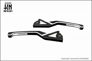 KN企画 GPスタイル デュアルカラーレバー（シルバー）/S-MAX・マジェスティS KS-BLSM-BKSV