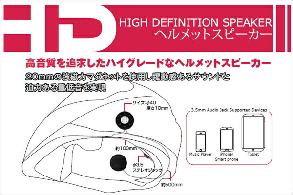 DAYTONA HIGH DEFINITION SPEAKER（HDヘルメットスピーカー） 91364