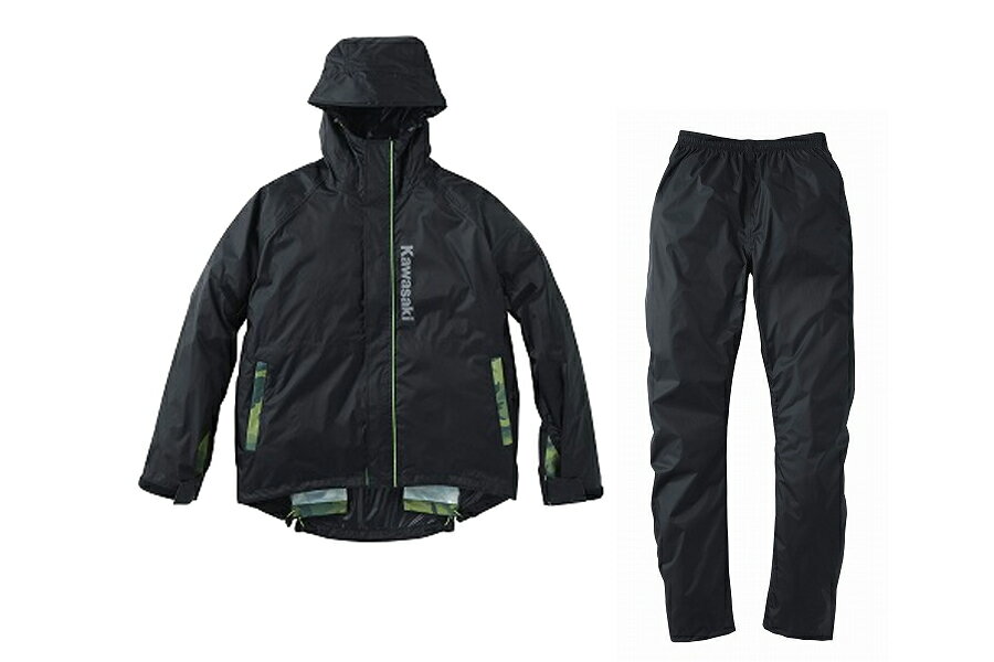 【あす楽対応】KAWASAKI カワサキ バッグインレインスーツ/Lサイズ J8007-0710