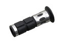 DAYTONA PROGRIP 原付モデル用ショートタイプ #744 スタンダードラバー(ブラック/シルバー)エンド貫通 115mm 98103