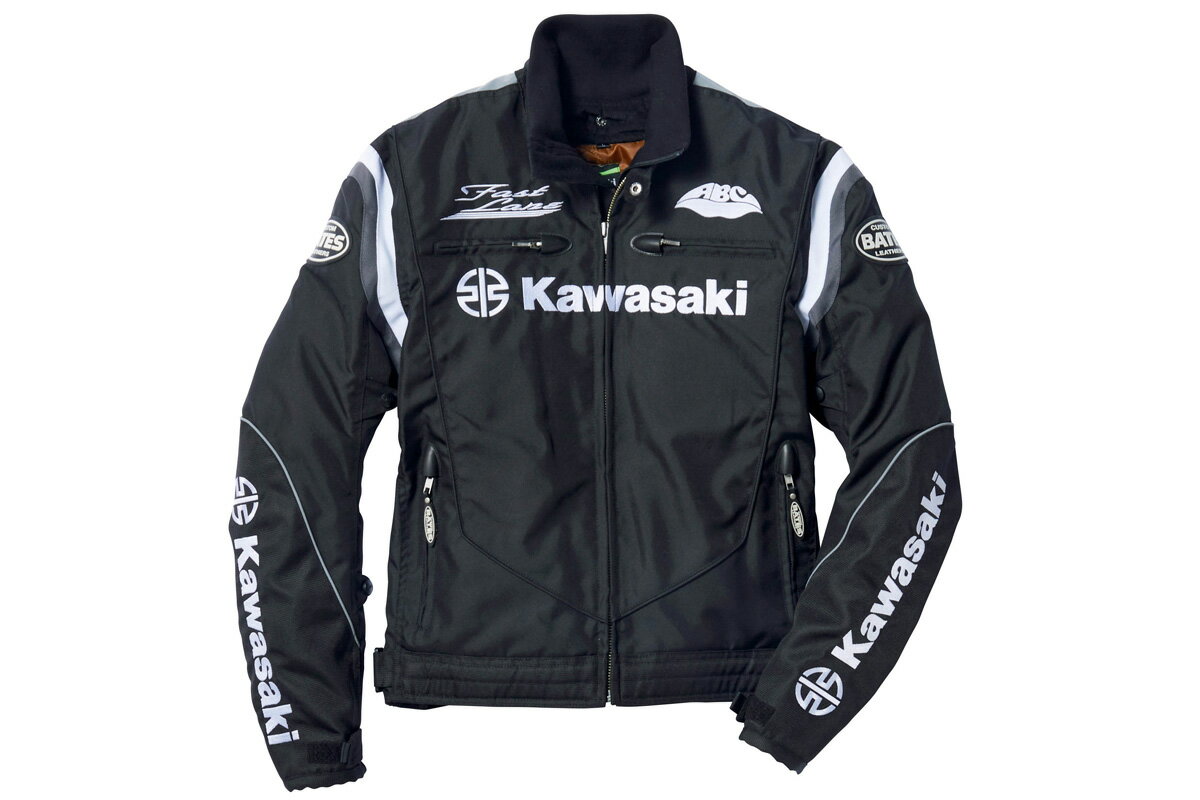 Rakuten - KAWASAKI カワサキ×BATES ナイロン3シーズンジャケット（ブラック/ホワイト）LLサイズ J8001-2932
