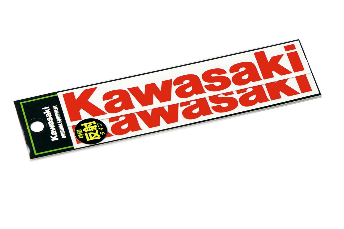 Rakuten - 【ネコポス対応】KAWASAKI カワサキ ロゴカッティング反射ステッカー Mサイズ（レッド） J7010-0180