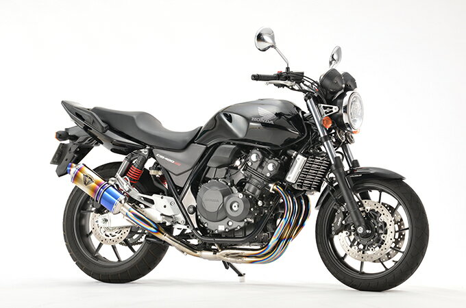 251 cc 〜400 cc  - r’s gear CB400SF/SB ［2BL-NC42］ （18年〜） ワイバンR フルエキゾースト マフラー チタンドラッグブルー WH34-S1SD