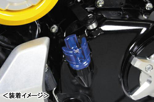 SP武川 アルミ削り出しオイルレベルゲージ（ブルー）/GROM・MSX125 07-07-0174 2