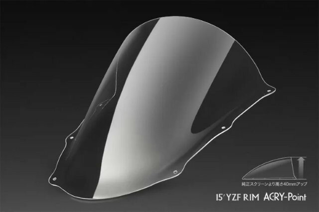 【抽選で最大100％ポイントバック】 ACRY-Point アクリポイント YZF-R1 15-19 クリアスクリーンレーシング 120310