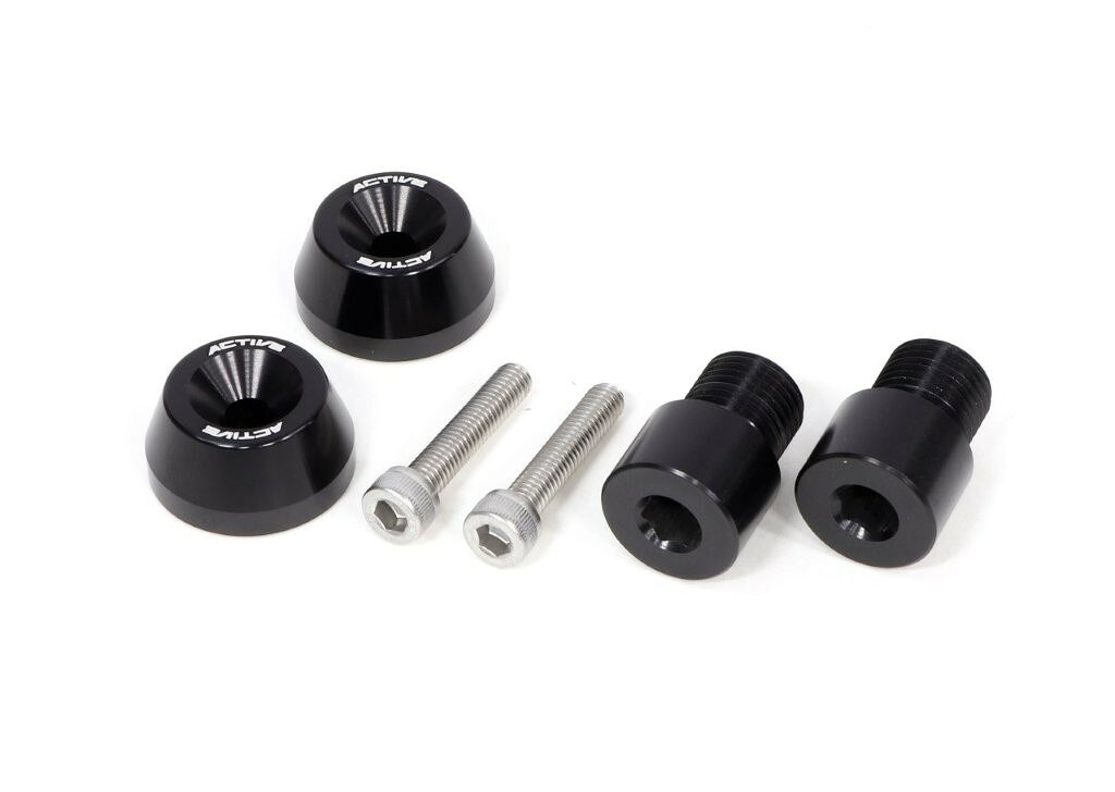 在庫有り ACTIVE アクティブ YAMAHA用 M16 アダプター付 アルミバーエンド φ30-L15 ブラック 60800020Y