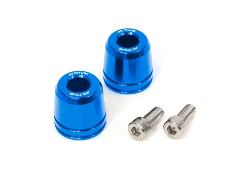 在庫有り ACTIVE アクティブ KAWASAKI用 M8 カラー付 アルミバーエンド φ33-L33 ブ...