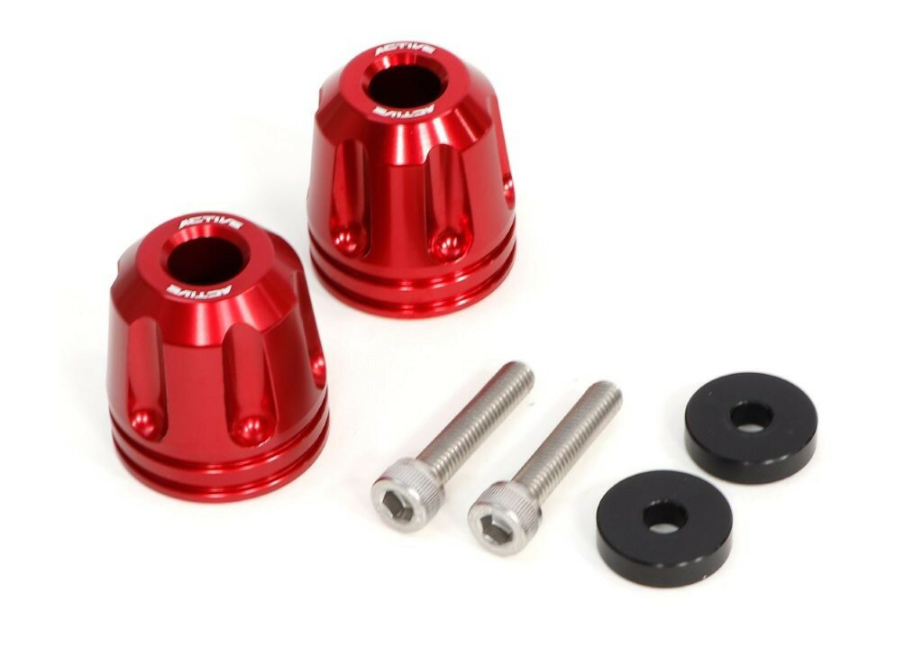 ACTIVE アクティブ YAMAHA用 M6 カラー付 アルミバーエンド リボルバー φ33-L35 レッド 60800109Y2