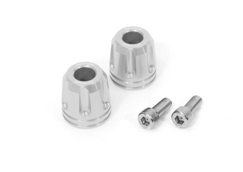 ACTIVE アクティブ KAWASAKI用 M8 カラー付 アルミバーエンド リボルバー φ33-L35 シルバー 60800110K