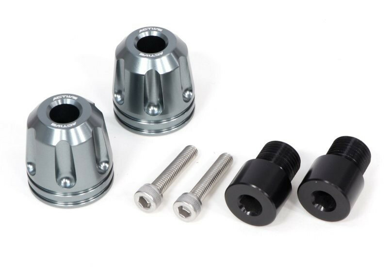 ACTIVE アクティブ YAMAHA用 M16 アダプター付 アルミバーエンド リボルバー φ33-L35 ガンメタリック 60800111Y