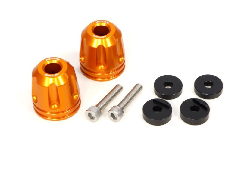 ACTIVE アクティブ HONDA/SUZUKI用 M6 カラー付 アルミバーエンド リボルバー φ33-L35 ゴールド 60800113HS