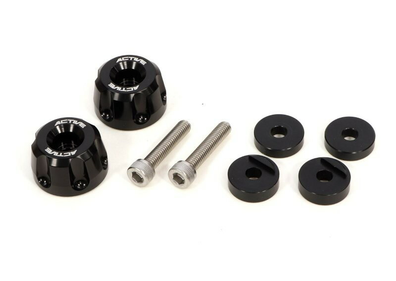 ACTIVE アクティブ HONDA/SUZUKI用 M6 カラー付 アルミバーエンド リボルバー φ30-L18 ブラック 60800229HS