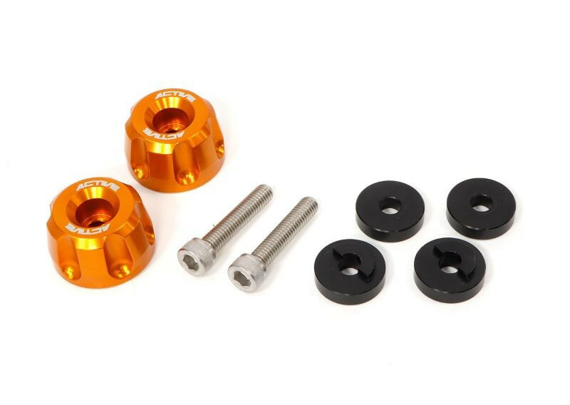 ACTIVE アクティブ HONDA/SUZUKI用 M6 カラー付 アルミバーエンド リボルバー φ30-L18 ゴールド 60800230HS