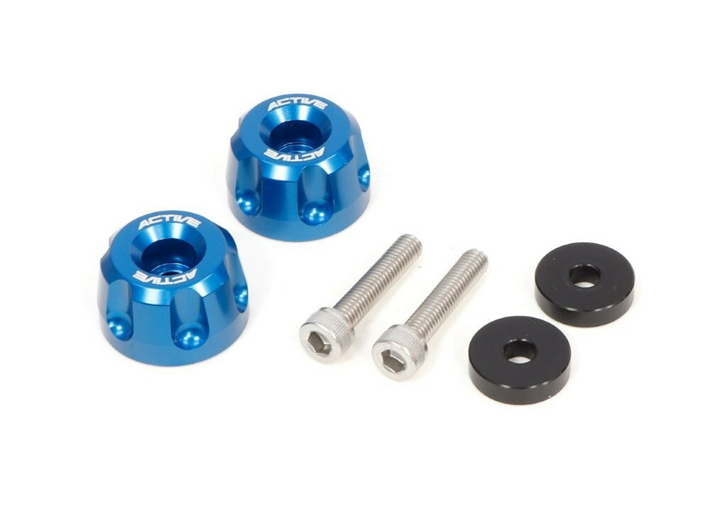 ACTIVE アクティブ YAMAHA用 M6 カラー付 アルミバーエンド リボルバー φ30-L18 ブルー 60800230Y2