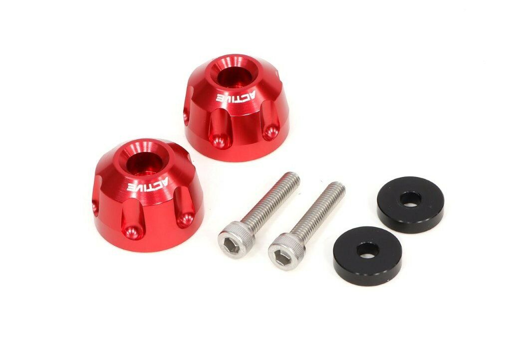 ACTIVE アクティブ YAMAHA用 M6 カラー付 アルミバーエンド リボルバー φ33-L22.5 レッド 60800232Y2