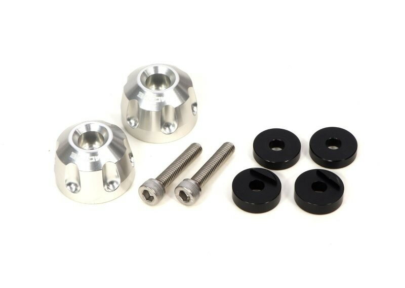 ACTIVE アクティブ HONDA/SUZUKI用 M6 カラー付 アルミバーエンド リボルバー φ33-L22.5 シルバー 60800233HS