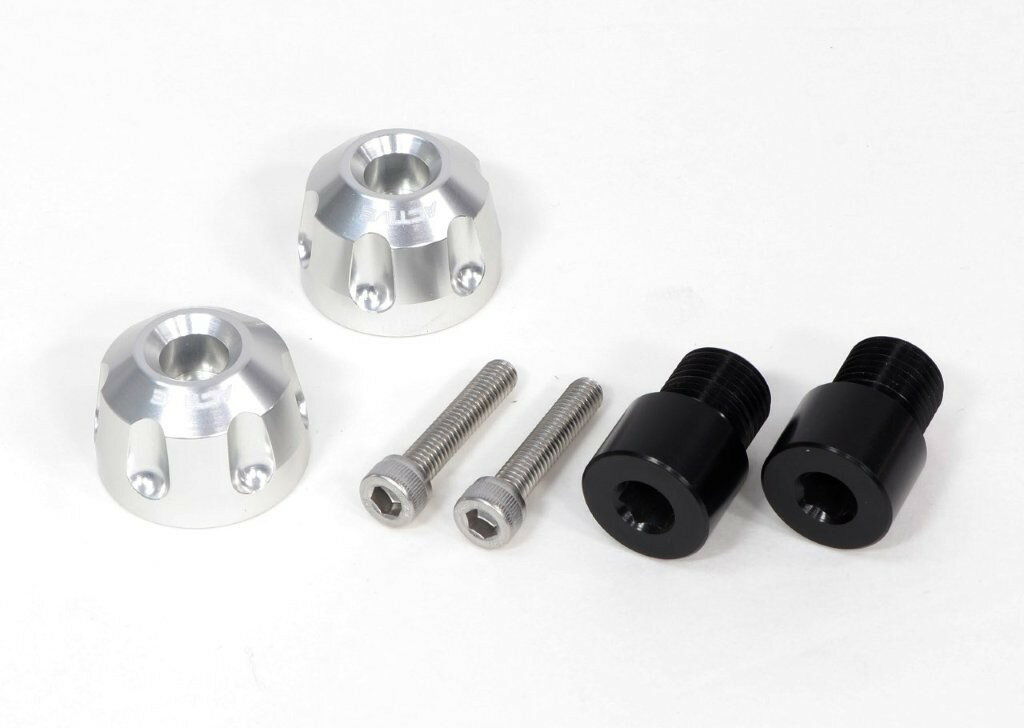 ACTIVE アクティブ YAMAHA用 M16 アダプター付 アルミバーエンド リボルバー φ33-L22.5 シルバー 60800233Y