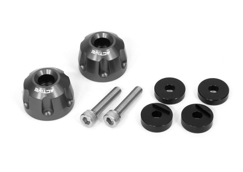 ACTIVE アクティブ HONDA/SUZUKI用 M6 カラー付 アルミバーエンド リボルバー φ33-L22.5 ガンメタリック 60800234HS