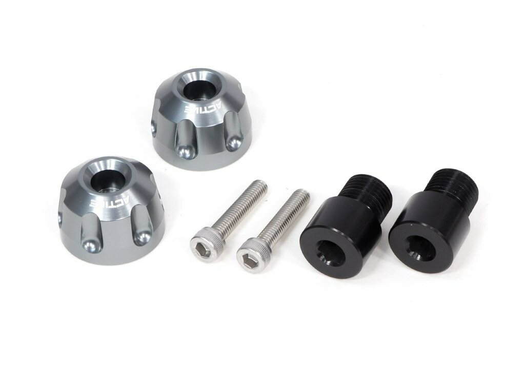 ACTIVE アクティブ YAMAHA用 M16 アダプター付 アルミバーエンド リボルバー φ33-L22.5 ガンメタリック 60800234Y