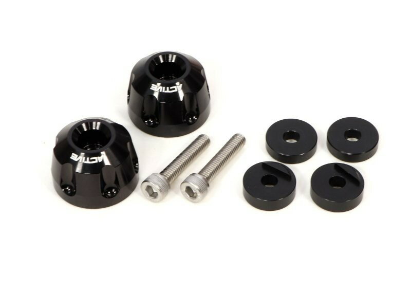 ACTIVE アクティブ HONDA/SUZUKI用 M6 カラー付 アルミバーエンド リボルバー φ33-L22.5 ブラック 60800235HS