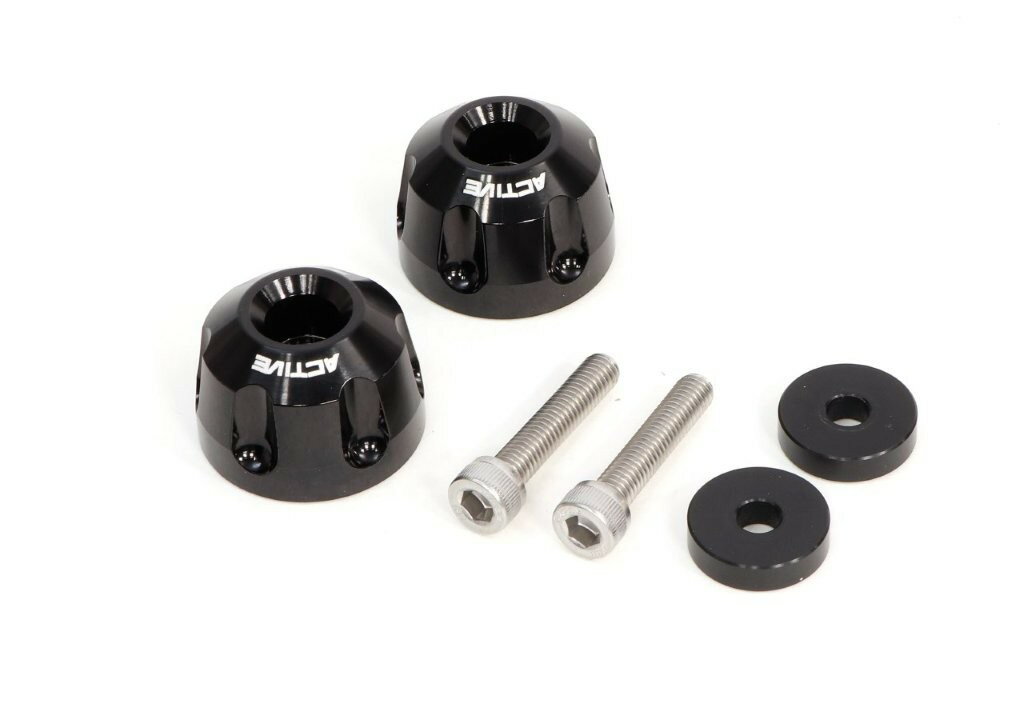 ACTIVE アクティブ YAMAHA用 M6 カラー付 アルミバーエンド リボルバー φ33-L22.5 ブラック 60800235Y2