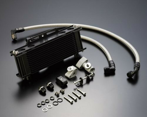 ACTIVE アクティブ KAWASAKI カワサキ Z1000MK II Z1 Z2 Z750FX-I オイルクーラーキット (サイド廻し) ストレート #8 9-10R ブラック仕様 サーモ対応キット AC14067110BC