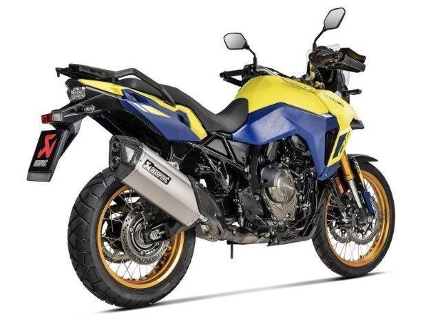 【抽選で最大100％Pバック】AKRAPOVIC アクラポビッチ V-STROM800 DE 政府認証 スリップオンマフラーライン SLIP ON LINE チタン S-S8SO1-HAFTJPA