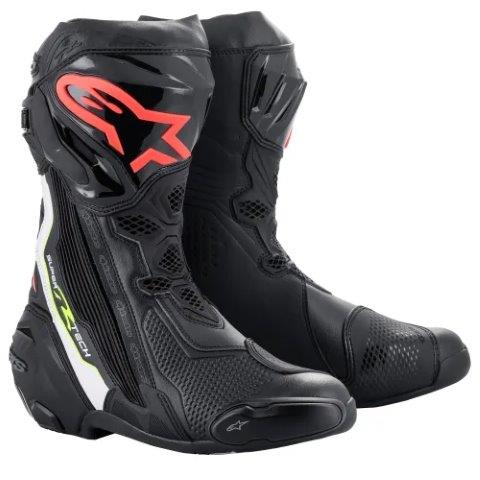 alpinestars アルパインスターズ スーパーテックR BK WH RDFL YEFL サイズ:44 2220021-1236-44