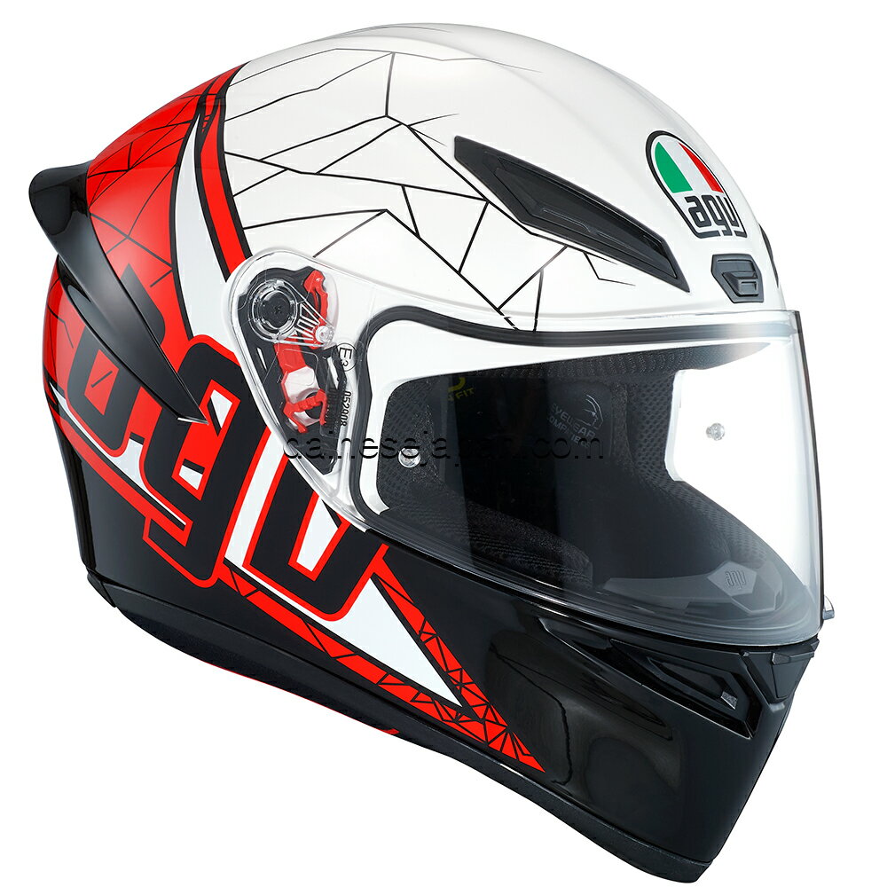 在庫有り 当日発送　AGV エージーブイ  AGV K1 016-SHIFT BLACK / WHITE / RED 028192IY016-XL アジアンフィット ヘルメット