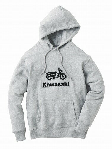 在庫有り 当日発送 Kawasaki カワサキ 純正 プルオーバーパーカー【LLサイズ】 J8918-0003 グレー かわいい おしゃれ カジュアル プルオーバー