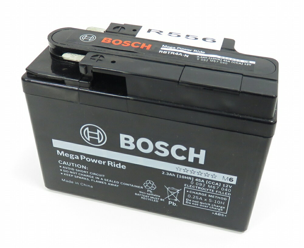 BOSCH ボッシュ 二輪バッテリー液入りRBTR4A-N