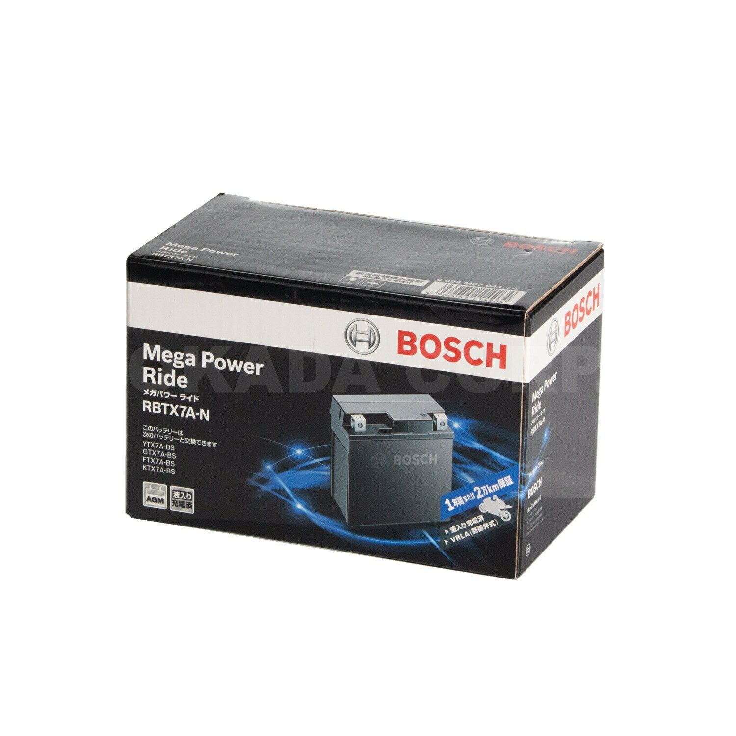 BOSCH ボッシュ 二輪バッテリー液入りRBTX7A-N