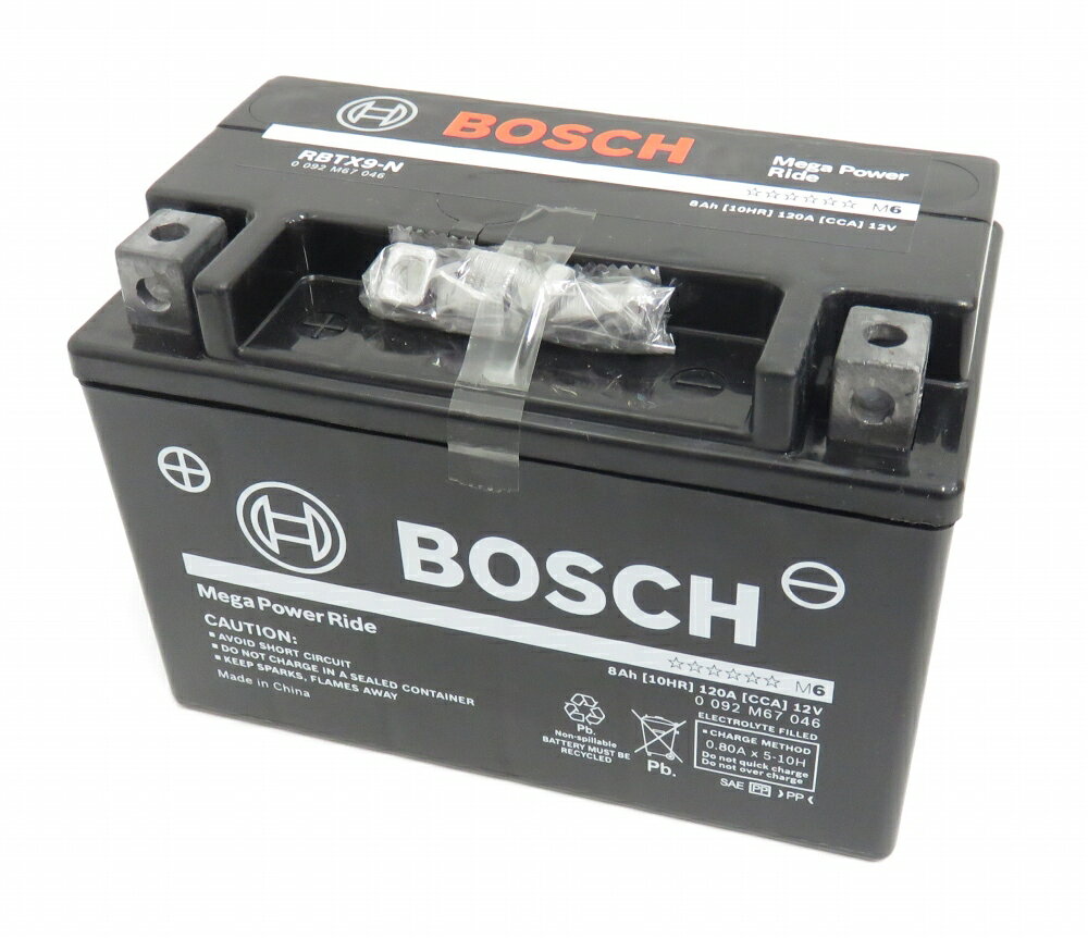 BOSCH ボッシュ 二輪バッテリー液入りRBTX9-N